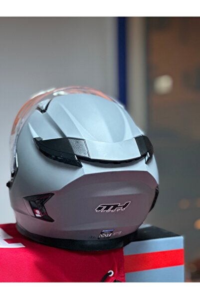 JK20 MH HELMETS RAPİD Fullface Kapalı Motosiklet Kaskı Mat Nardo Gri / Üst Segment / Güneş Gözlüklü