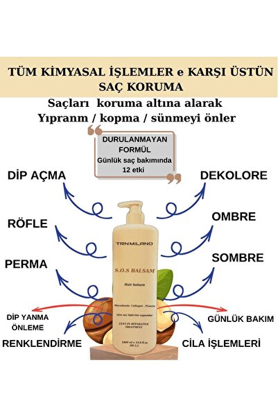 TRN MİLANO S.o.s Balsam 1000 ml