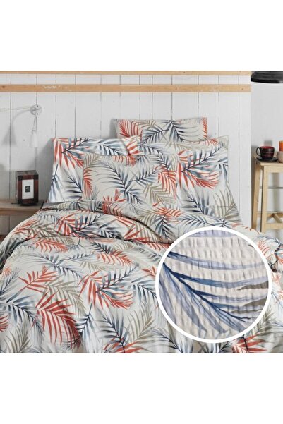 Pucioasa Lenjerie pat dublu creponata cu cearceaf pilota 180x220cm, bumbac 10...