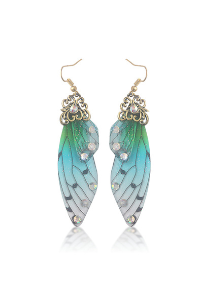 Choice أقراط على شكل أجنحة فراشات ملونة مطبوعة بالحرارة، أقراط متدلية فريدة م...