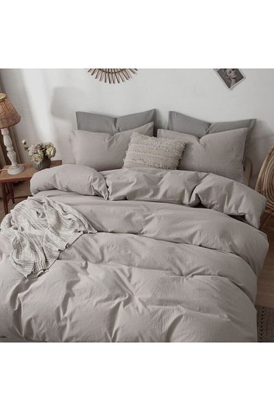 Pucioasa 100% cotton percale bed linen, Sulphur, Beige
