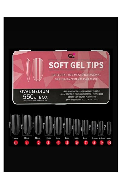 FREELADY Oval Medium 550’li Soft Jel Tips Yeni Nesil Takma Tırnak