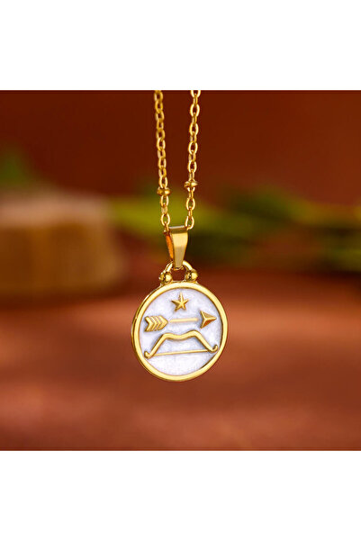 Choice قلادة ذهبية عتيقة من زيت التنقيط لبرج القوس مكونة من 12 كوكبة للنساء ب...