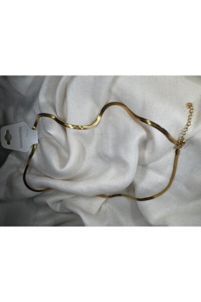 Gold, İtalyan Zincir Ayarlanabilir Çelik Unisex Kolye 45cm ( 50cm’e ayarlanabilir.)