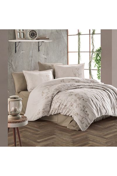 Pucioasa Luxury satin double bed linen, Terra