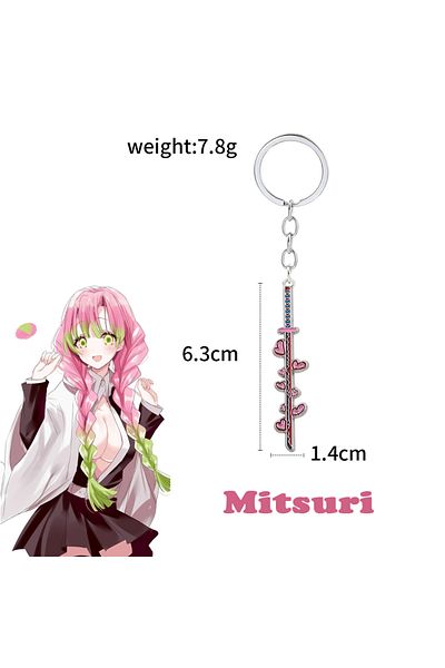 Choice Kanroji Mitsuri 15 أنماط أنيمي شيطان القاتل كيميتسو نو يابا السيف المفاتيح Rengoku Kyoujurou Giyuu