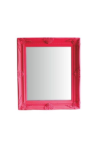 Hoff Interieur Decorative Mirror – Modern Baroque Style, 80x68 cm, Fuchsia Pink