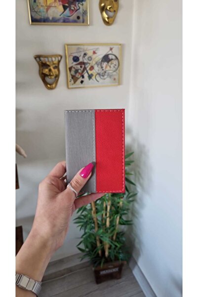 EFE DERİ حافظة ترخيص السيارة مخيطة من الجلد المخطط، حامل ترخيص حامل الترخيص