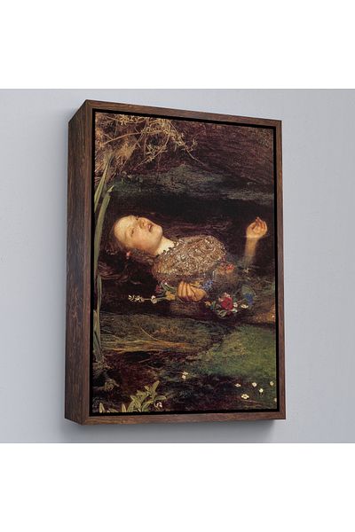 Harita Sepeti Shakespeare's Ophelia Hamlet Pictură decorativă de perete cu cadru alb