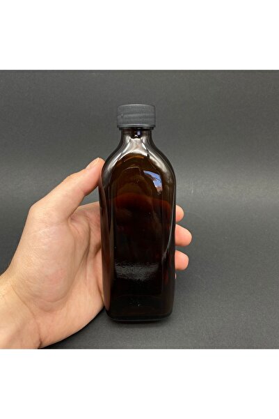 junibeliw 2Pcs Multi-Purpose Flat Amber Glass Cold Coffee Bottle Jar Shot 150ml Cold Brew 2X150Ml