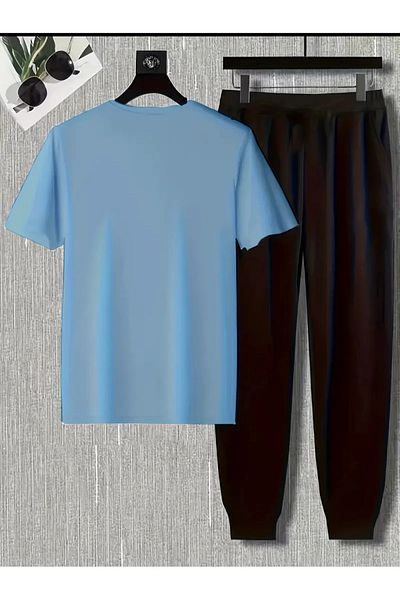 EFFRENATU Σετ μπλουζάκι και παντελόνι με στάμπα Tiger Plus Size, Cool Design