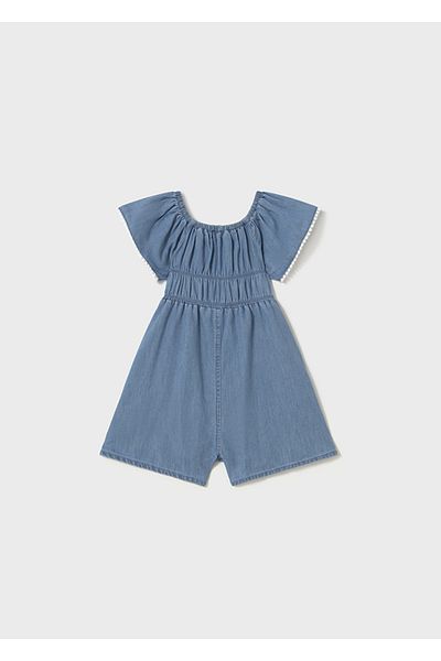 MAYORAL Salopetă de vară din denim - cu fundă pentru copil mic fetiță copil