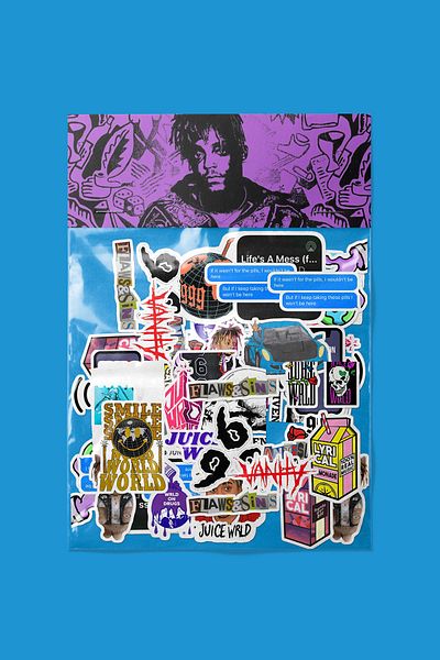 dadi ramba Πακέτο αυτοκόλλητων Juice WRLD - Bullet Journal - Agenda - Planner - Notebook - Αυτοκόλλητο για φορητό υπολογιστή