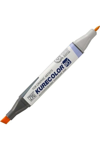 Zig Kurecolor Kc-3000N Twin Ws Double Sided Graphic Marker Pen Orange 407