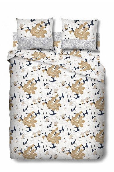 Bedora Double King Size Bed Linen, Maira, Tc200, 4 Pieces, 200x220 Cm, Satin Cotton, Multicolor