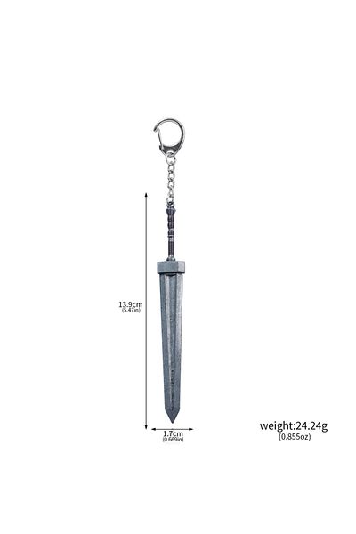 Choice K00868-05 حلقة 14 سم من Dark Moon Greatswar Eldens سلسلة مفاتيح قلادة سيف الليل واللهب