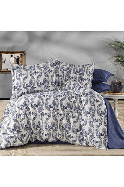 Pucioasa Vintage style blue double bed linen, RNFN237