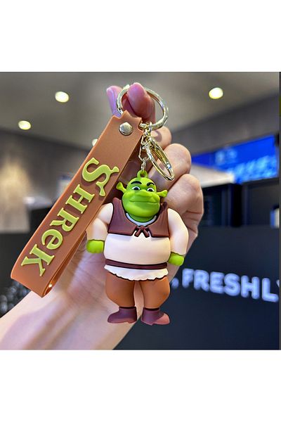 Hot Toys WHITE Creative Cartoon Monster Shrek Key Chain Figure Exquisite Couple Backpack Car Hanging Trinkets