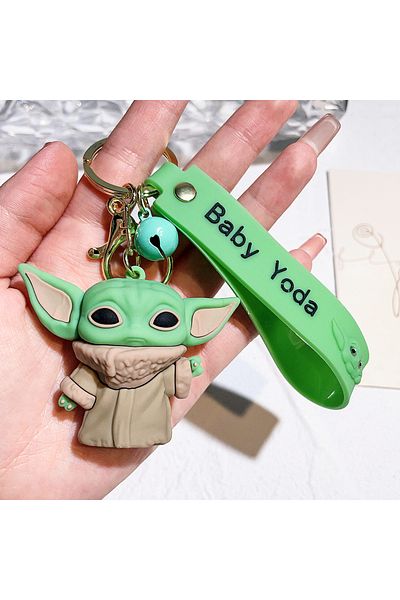 Hot Toys 10 Disney Movie Star Wars Keychain Darth Vader Imperial Stormtrooper Yoda Baby Doll Keyrings Key Hol