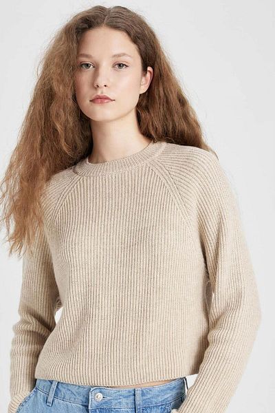 DeFacto Pulover Coool Regular Fit Crew Deck Basic Solid Tricot L2567az24wn
