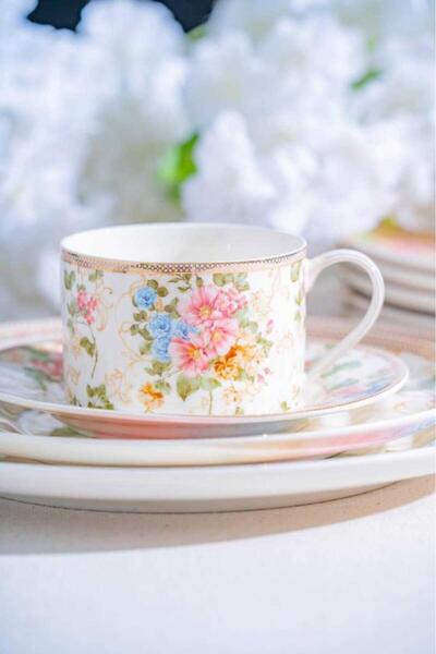 ACAR Freya 19 Piece Porcelain Cake-Treat Set for 6 People Ncy-07078