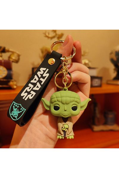 Hot Toys 6 Disney Movie Star Wars Keychain Darth Vader Imperial Stormtrooper Yoda Baby Doll Keyrings Key Hol.