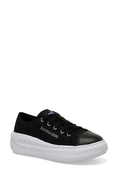 U.S. Polo Assn. Children's Lace-Up Casual Sneaker Black Sneaker