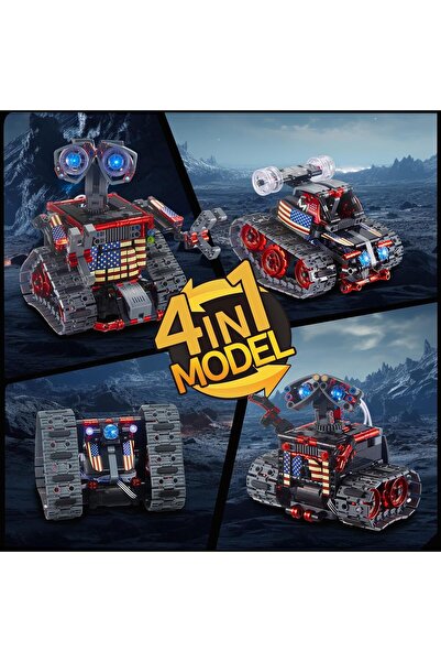 Sillbird Technic 4'ü 1 Arada Uzaktan Kumandalı ve Programlanabilir Robot Seti, 631 Parça