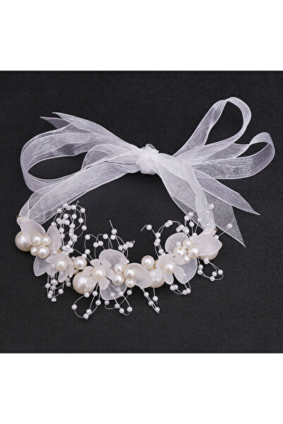 Choice سوار معصم أبيض من زاكول، غطاء رأس على شكل زهرة لؤلؤية رومانسية جميلة، ...