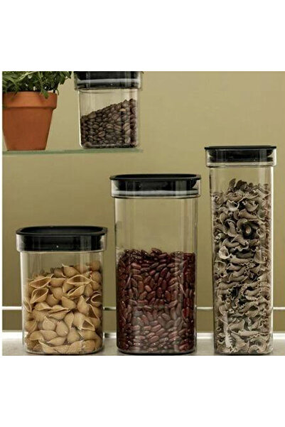 PLAST TEAM Storage container with black lid 2.5L, Hamburg