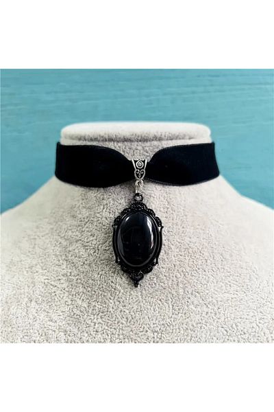 Choice YA3033-2 Gothic Vampire Cameo Pendant Choker Velvet Necklace for Women Fashion Pagan Witchcraft Jewe