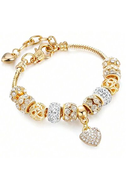 Choice ASL70020 Obega Love Heart Flower Glass Pendant Charm Bracelet Classic ...