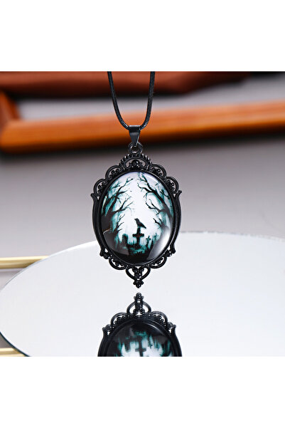 Choice YA3004-2 Gothic Vampire Cameo Pendant Choker Velvet Necklace for Women...