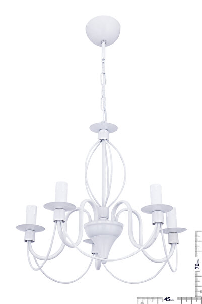 VK HOME AYDINLATMA HÜMEŞAH 5 Li AVİZE (BEYAZ)