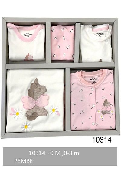 Aziz Bebe Unicorn Motif 10 Pieces New Model 2025 Day Pink Renaissance Nurse Sleeping Chair