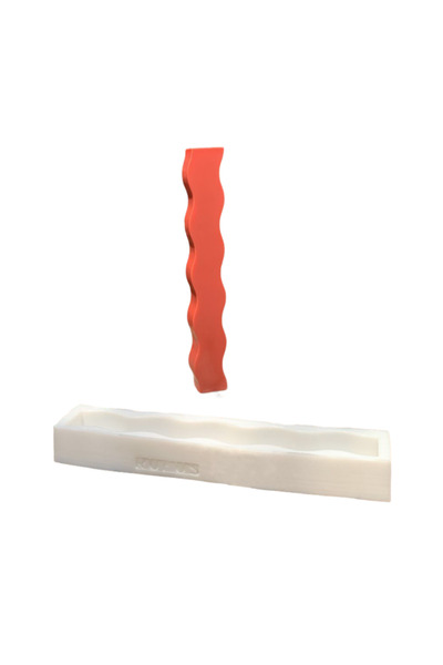 rufus concept Dalgalı Uzun Mum Kalıbı ( Silikon ) 1 Adet