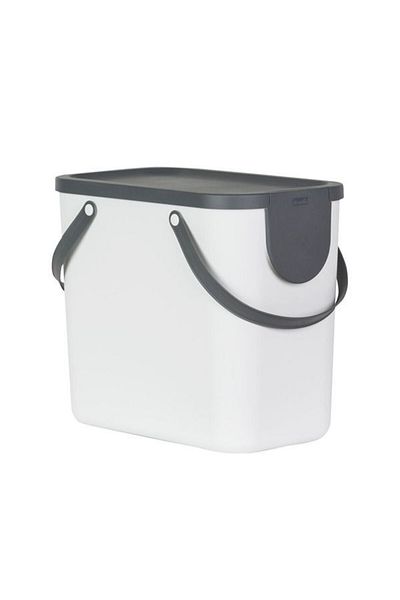 Rotho Selective waste bin 25L, white, Albula