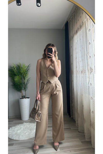 ensbutik Geniş Paça Kumaş Pantolon