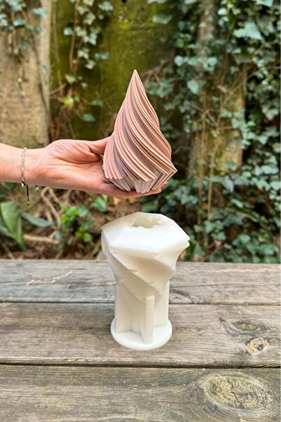 rufus concept Spiral Büyük Boyut Tekli Mum Kalıbı