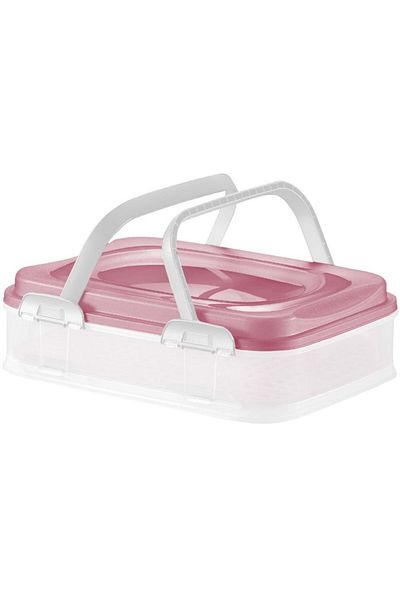 Domotti Cake transport box with handles, purple, Dolce