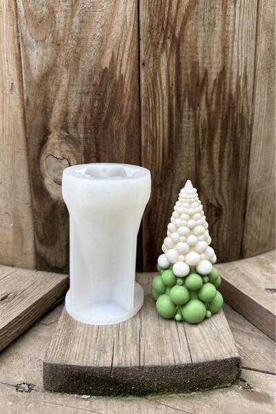 rufus concept Bubble Çam Ağacı Mum Kalıbı (SİLİKON) (1 ADET)