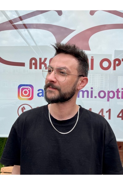 UBK Eyewear Damla Gold Unisex Blue Light Filtered Numberless Glasses