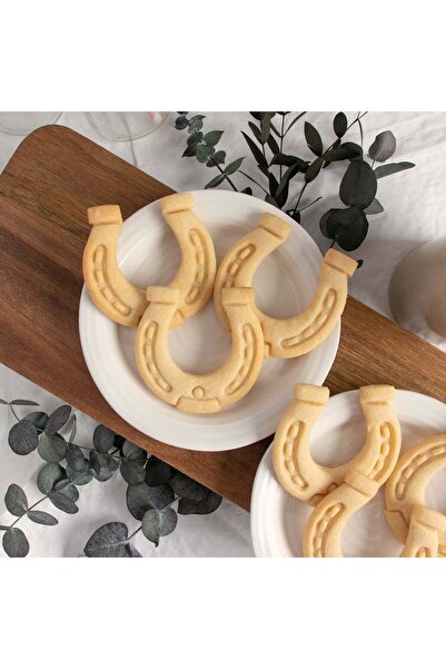 Hobist قالب كوكي على شكل حدوة حصان وقالب لب السكر