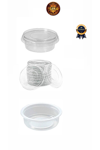 figanlar ambalaj 200 Cc Derin Plastik Kapaklı Plastik Süp Tatlı Kasesi 25 Adet Sup Kasesi Aşure Puding Kabı