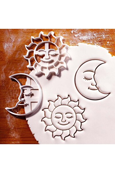 Hobist قالب بسكويت القمر والشمس وقالب لب السكر