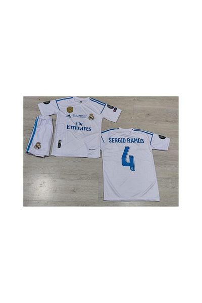 yenteks COPY - Sergio Ramos 2018 White Kids Jersey Σετ με 4 κάλτσες + δώρο βραχιολάκι