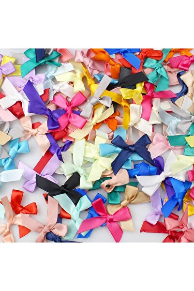 serap çiçekçilik 25 Adet Karışık Renk  Saten Fiyonk Kurdele