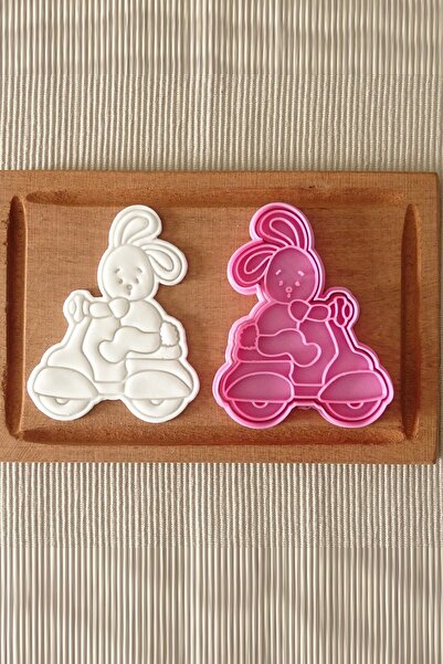 Hobist قالب بسكويت على شكل أرنب لطيف لراكبي الدراجات النارية وقالب لب السكر