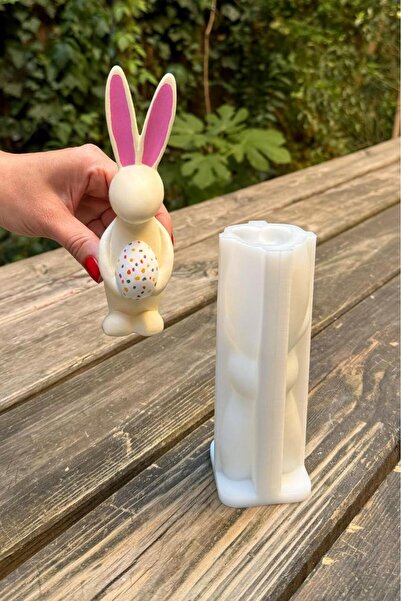 rufus concept 3D Tavşan Silikon Mum Kalıbı