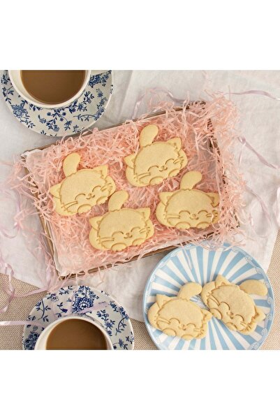 Hobist قالب كوكي لطيف على شكل قطة - قالب لب السكر - قالب لب اللعب - 8 سم